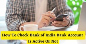 How To Check Bank of India Bank Account Is Active Or Not