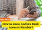 How to know Andhra Bank Account Number