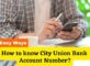 How to know City Union Bank Account Number