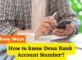 How to know Dena Bank Account Number