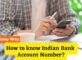 How to know Indian Bank Account Number