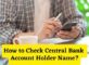 How to Check Central Bank Account Holder Name