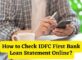 How to Check IDFC First Bank Loan Statement Online
