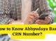 How to Know Abhyudaya Bank CRN Number