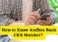 How to Know Andhra Bank CRN Number