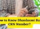 How to Know Dhanlaxmi Bank CRN Number