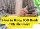 How to Know IOB Bank CRN Number