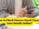 How to Check Fincare Small Finance Loan Details Online
