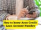 How to know Aeon Credit Loan Account Number