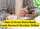 How to know Dena Bank Loan Account Number