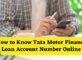 How to know Tata Motor Finance Loan Account Number