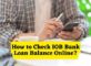 How to Check IOB Bank Loan Balance Online