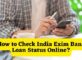 How to Check India Exim Bank Loan Status Online