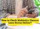 How to Check Mahindra Finance Loan Status Online