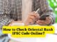 How to Check Oriental Bank IFSC Code Online