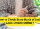 How to Check State Bank of India Loan Details Online